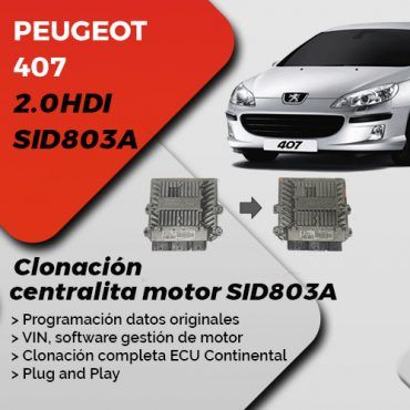 Clonación centralita Peugeot 407 SID803A