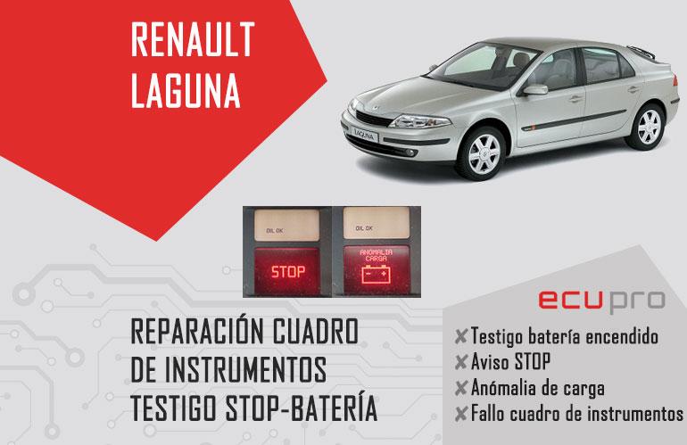 reparación-cuadro-de-instrumentos-Renault-laguna-stop-batería