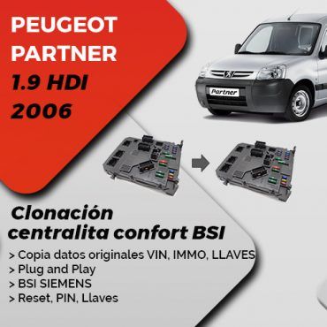 Clonación BSI Siemens Peugeot Partner 1.9HDI