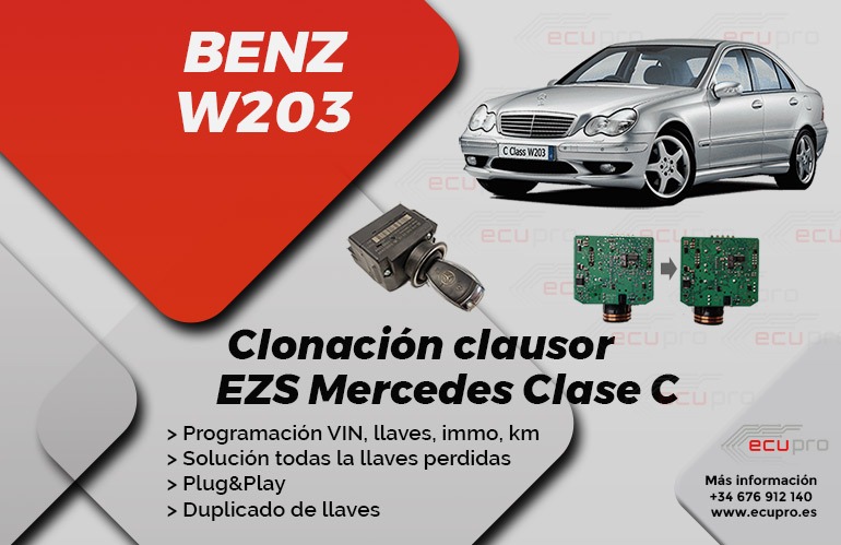 Fallo EZS Mercedes W203 no reconoce la llave - Ecupro España