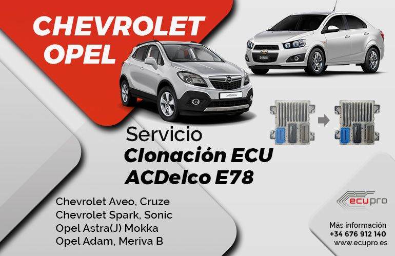 clonación centralita Opel ACDelco E78