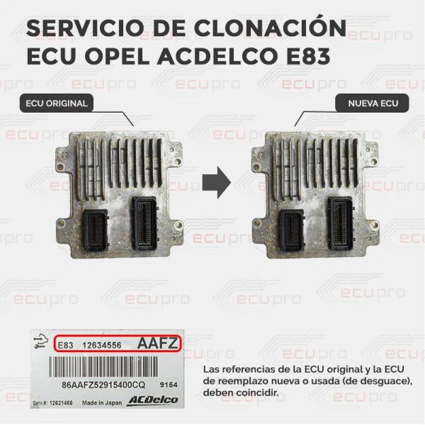 Clonación ACDelco E83 Opel Ecupro