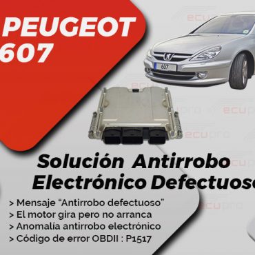 Antirrobo Electrónico Defectuoso Peugeot 607