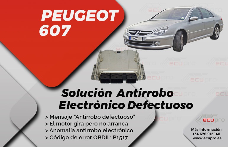 Antirrobo Electrónico Defectuoso Peugeot 607