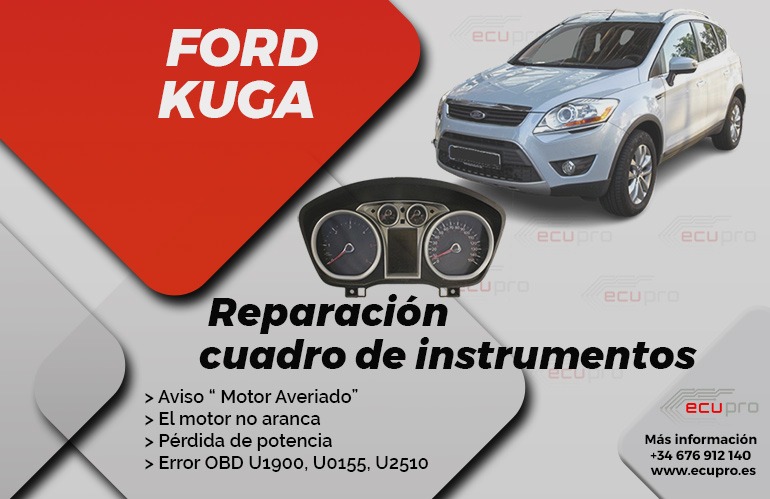 Reparación cuadro de instrumentos ford kuga - aviso motor averiado