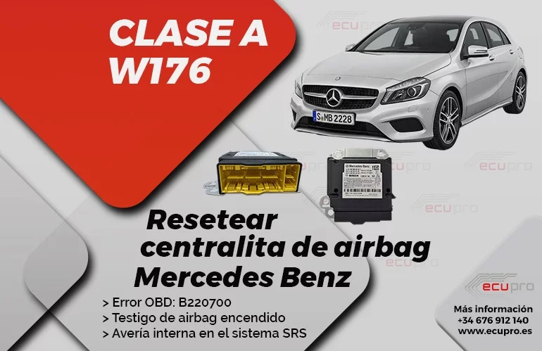 resetear centralita de airbag mercedes w176