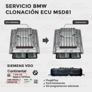 clonacion ecu dme msd81 bmw