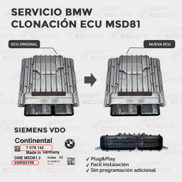 clonacion ecu dme msd81 bmw