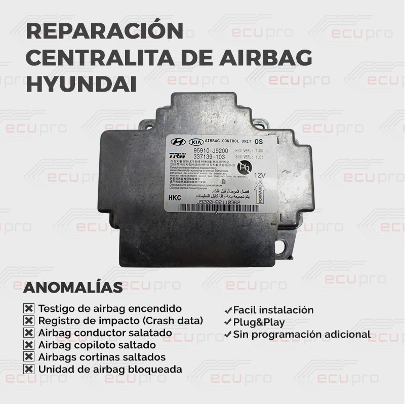 Reparación centralita airbag Hyundai 95910 I3100 1 Reparación centralita airbag Hyundai 95910 I3100