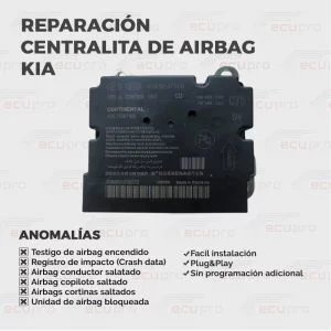 Reparación centralita airbag kia continental