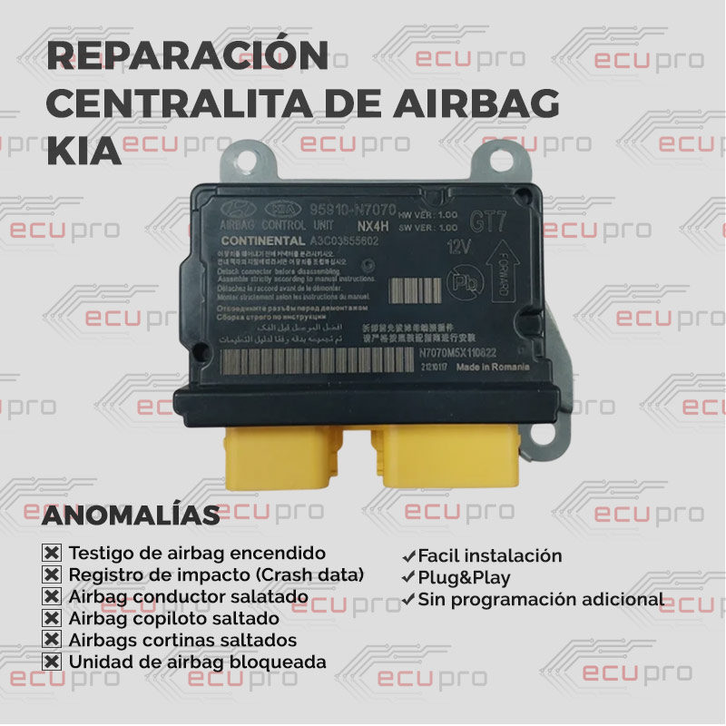 Centralita de airbag 95910 N9010 Kia 1 Reparación centralita de airbag continental - kia