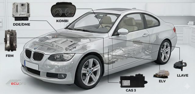 Programar llave BMW E90 en Pamplona - CAS y llaves perdidas 2 Programar llave BMW E90
