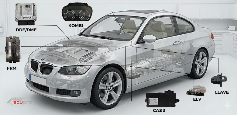 BMW E90 no reconoce la llave - componentes electrónicos fallos frecuentes