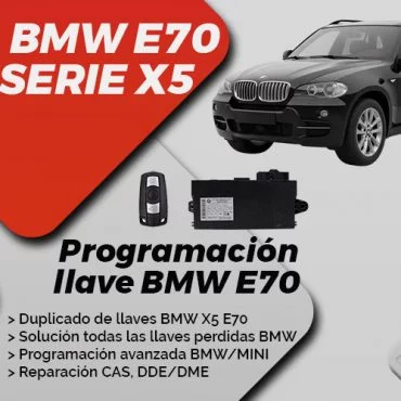 Programación llave BMW X5 E70 Ecupro
